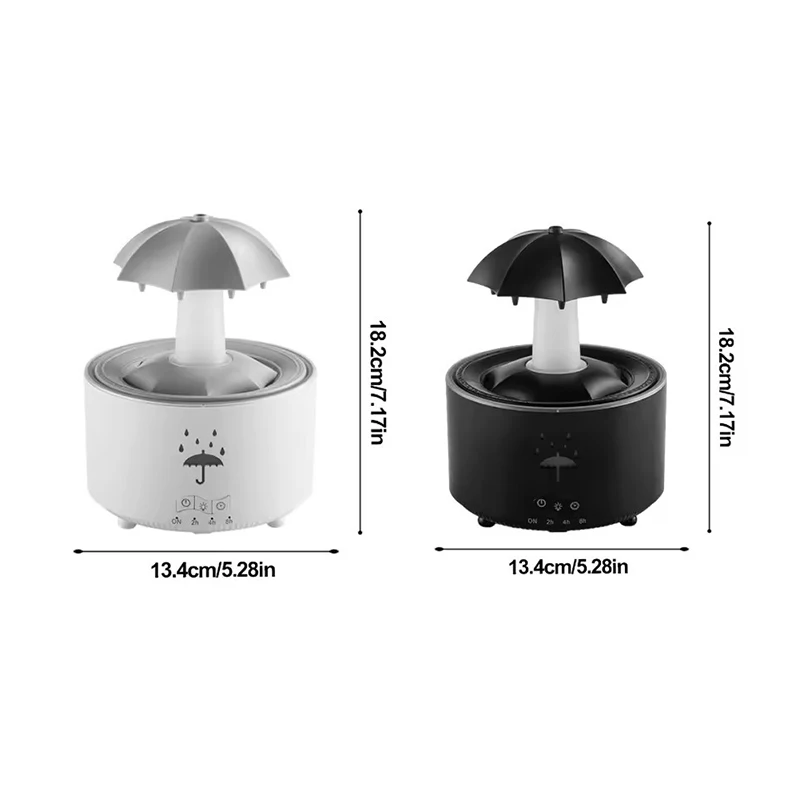 Creative Umbrella Water Drop Air Humidifier With Colorful Light Raindrop Aroma Essential Oil Diffuser Aromatherapy Humidifier