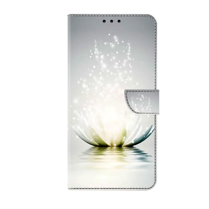 Premium Painted Wallet Flip Stand Phone Case - Elegant Book Cover Design