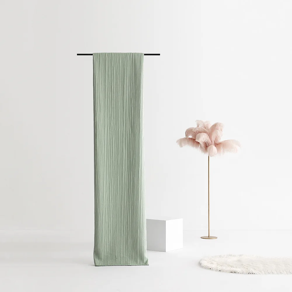 

Matcha Green Cardamom Green Curtains Simple Small Fresh Green Velvet Living Room Bedroom Blackout