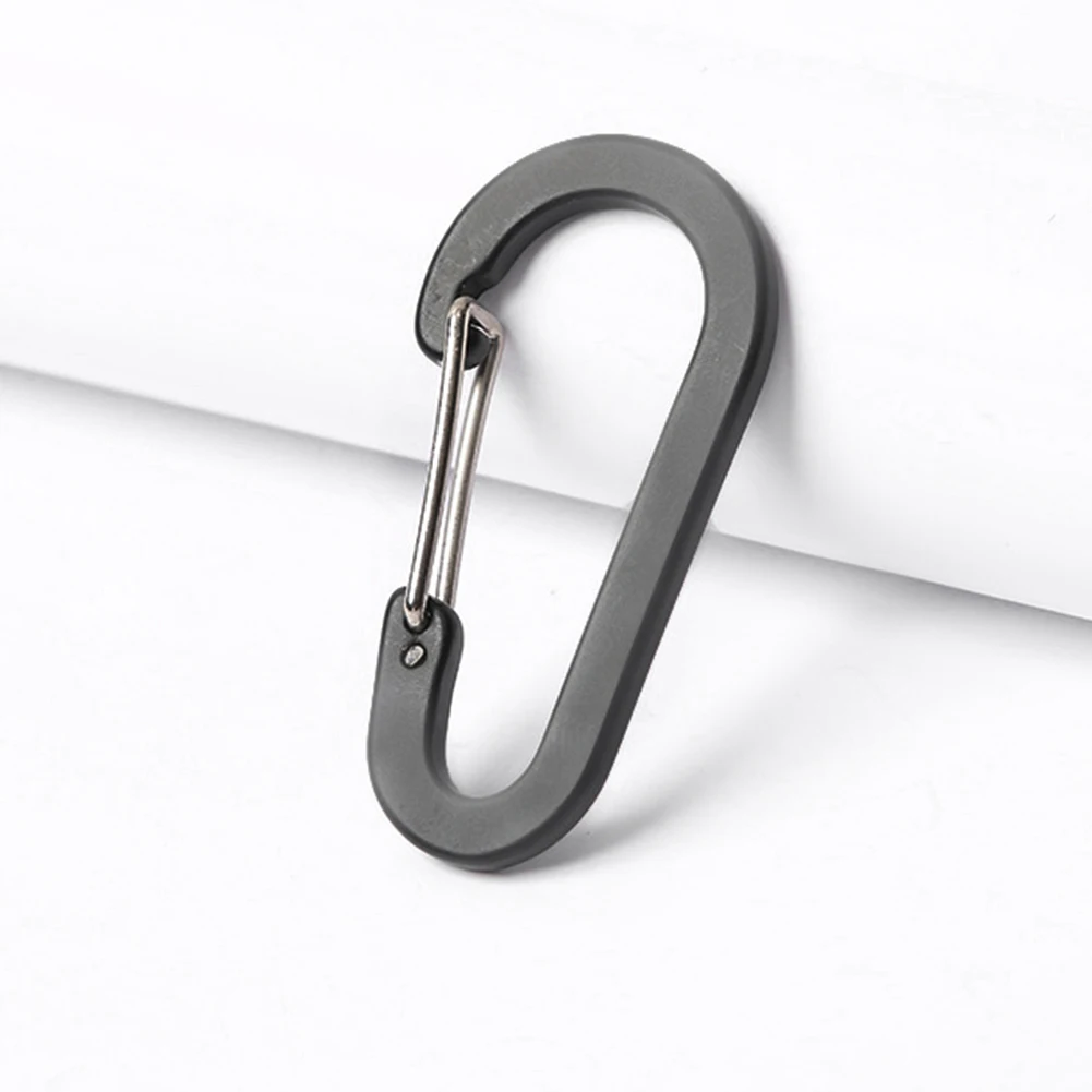 6Pcs Mini Carabiner Buckle Hook D Shape Carabiner Spring Snap Clip Multifunctional Fishing Climbing Acessories