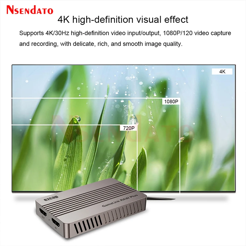 Ezcap366 GameLink RAW Plus HDMI Video Capture Card 4K USB 3.2 Type CHDMI Audio Video Recorder With 3.5mm Line For PC Live Stream