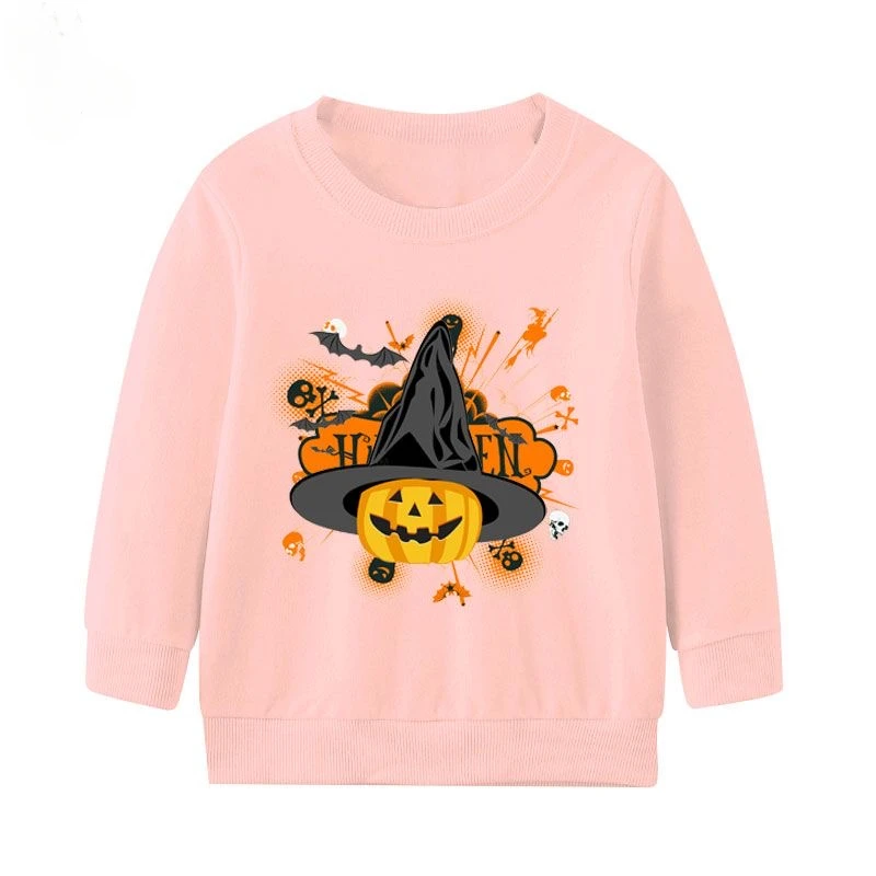 Autumn/winter New Horror Halloween Skull Hoodie Pure Cotton Printed Hoodie Hood Street Fashion Boys and Girls