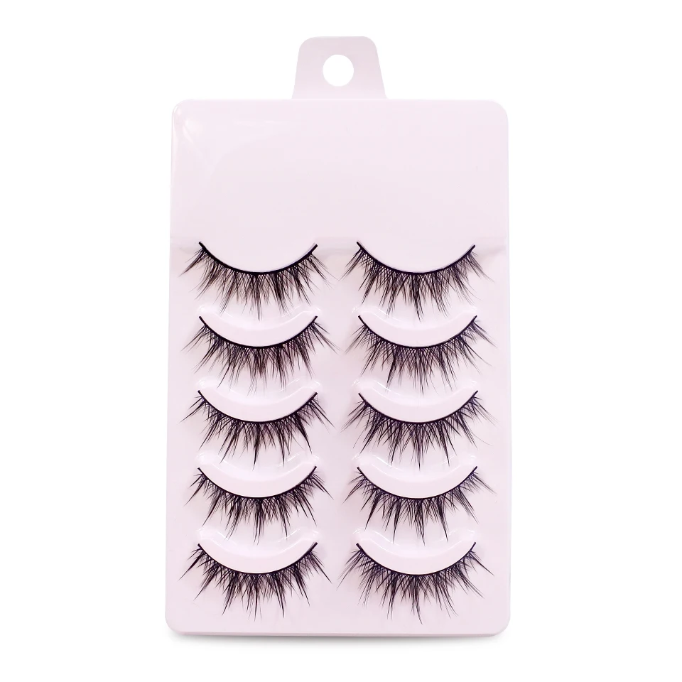 5 Pairs Manga Lashes New Arrival Anime Cosplay Natural Wispy Lashes Korean Makeup Artificial False Eyelashes images - 6