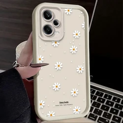 INS Daisy Flower Matte Phone Case - Stylish Floral Design for Redmi Note 12 Pro 4G (1)