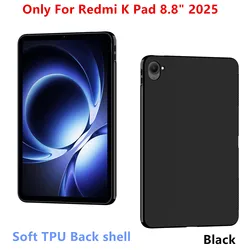 Durable Silicone TPU Tablet Back Case - Soft Cover for Redmi K Pad 8.8 2025 (Black)
