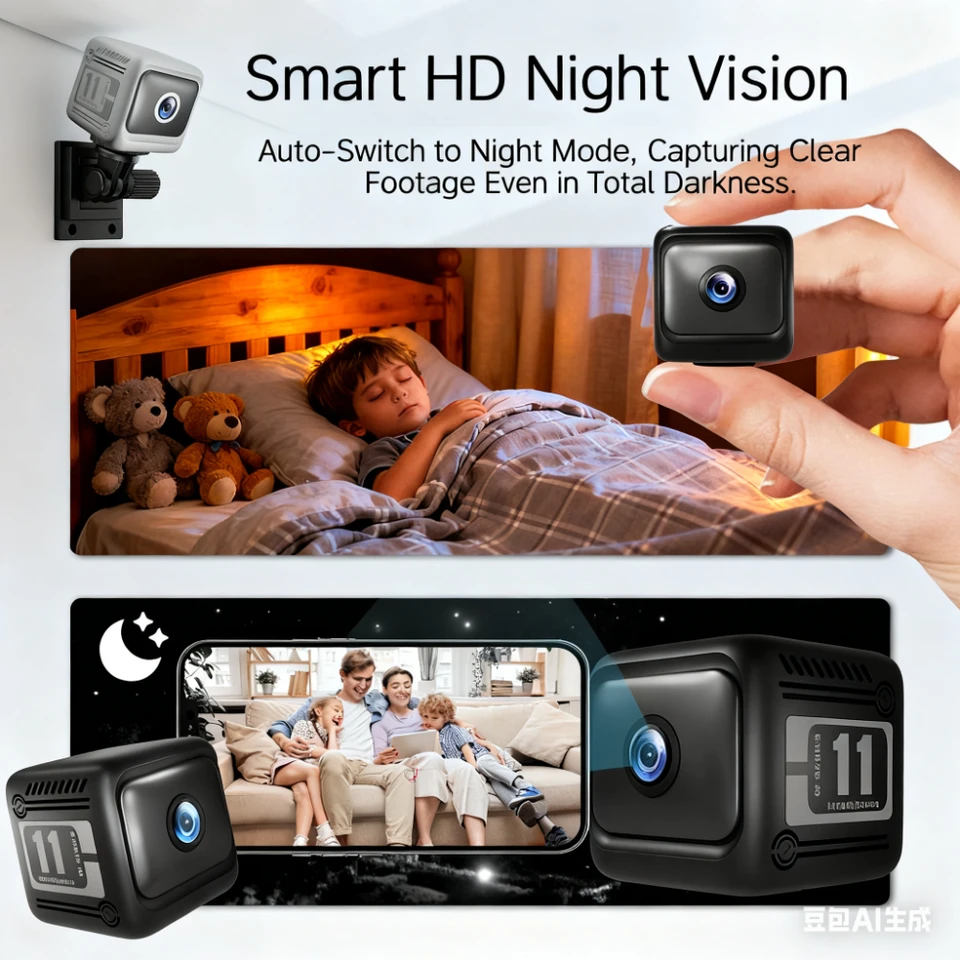 1080P HD Wifi Mini Camera Long-lasting Battery Life Smart Home Security Small Camcorder Night Vision Motion Detection_voghion.com