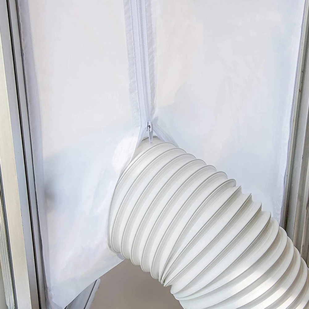 500cm 폴리 에스터 휴대용 에어컨 창 씰링 천 모바일 에어컨 키트 효과적인 따뜻한 공기 차단