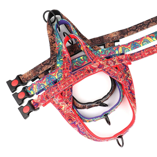 Nylon Dog Harness No Pull Strong Dog Harnesses Adjustable Pet Walking Training Vest For Small Medium Large Dogs Pitbull Bulldog 4