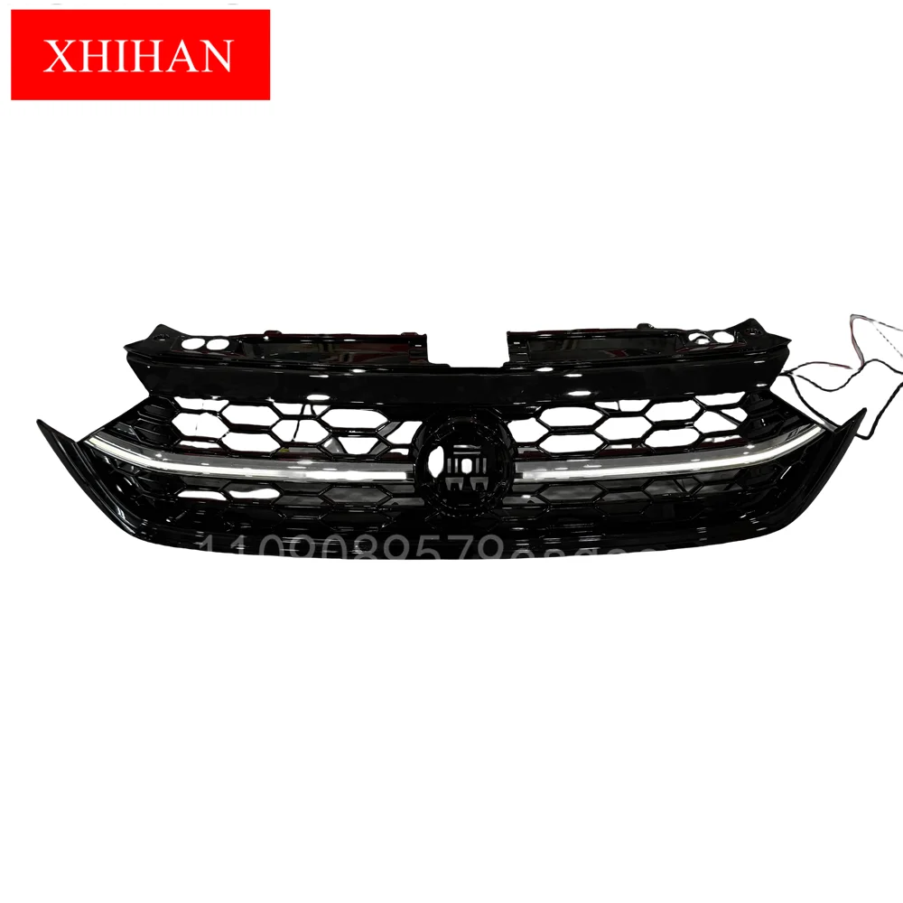 폭스바겐 vw 사기타르 제타 23-25 개조용 화이트 라이트 그릴 네트 라디에이터 자동차 액세서리용 전면 범퍼 그릴 (라이트 포함)