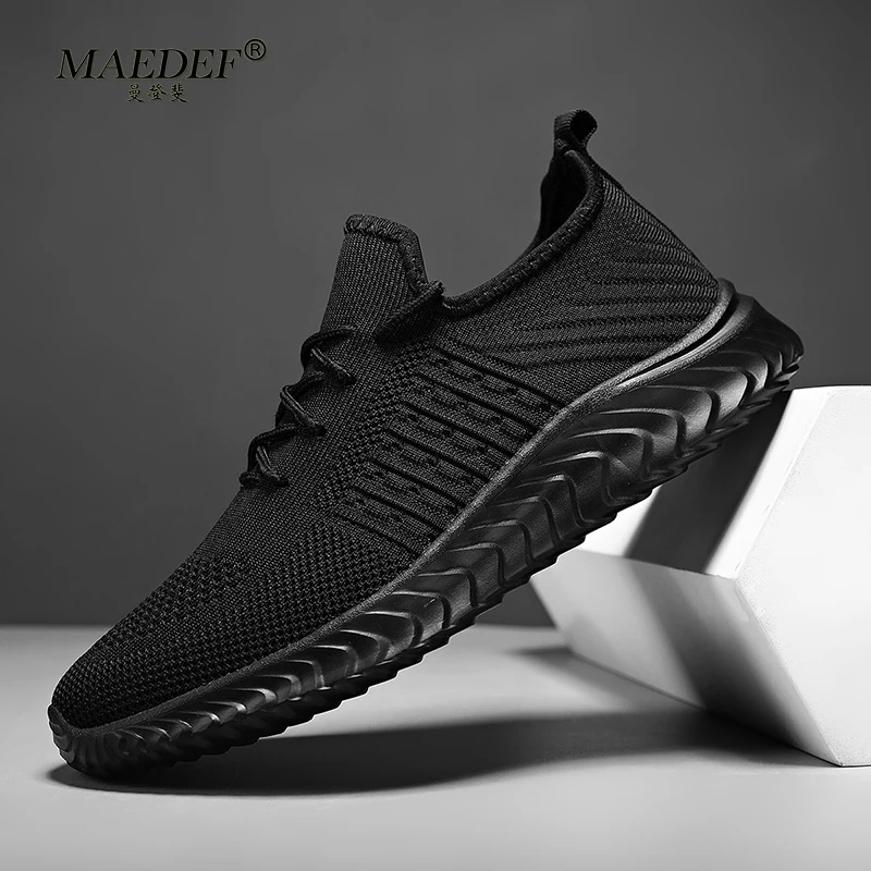 MAEDEF Breathable Men Running Shoes Lightweight Anti-slip Casual Sports Shoes Outdoor Soft Man\'s Sneakers Lace Up Fashion Tennis