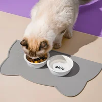 Food Grade Silicone Cat Mat Anti-dirty Easy to Clean Cats and Dog Bowl Mats Waterproof and Leak-proof Anti-slip Pad Pet Product 1