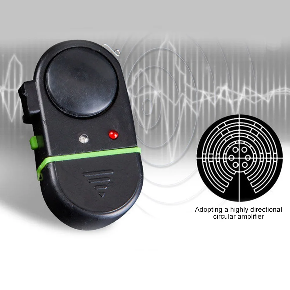 1/2pcs Fishing Alarm Fish Bite Lure Alert Alarm Sound Bell LED Light Indicator Clip-on Fishing Rod Outdoor Buzzer Fishing Tool