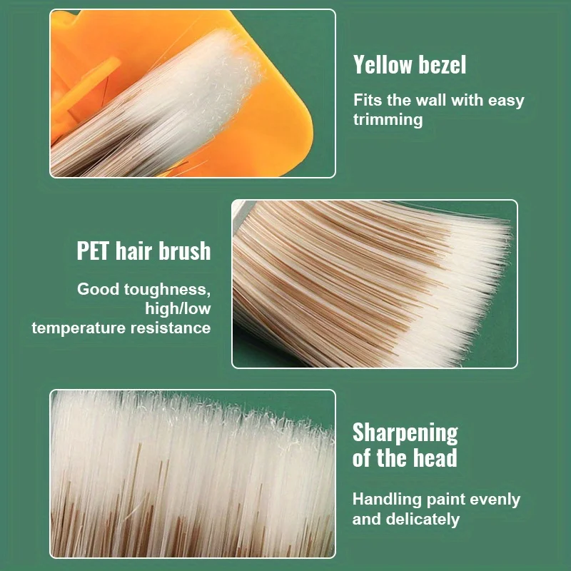 Edging Color Separation Paint Brush, Portable And Durable Lightweight Cleaning Brush Painting Brush With Wooden Handle Tool images - 6