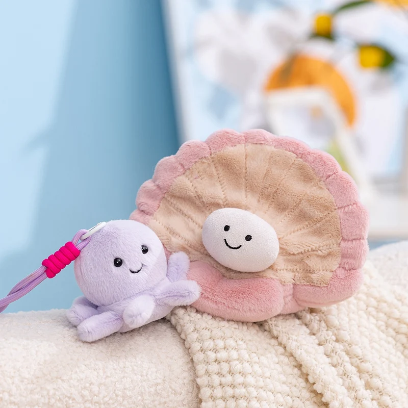 Hot Cartoon Marine Animal Octopus Plush Doll Pentant Colorful Turtle Crab Clam Seahorse Plush Toy Home Decoration Gift For Kids