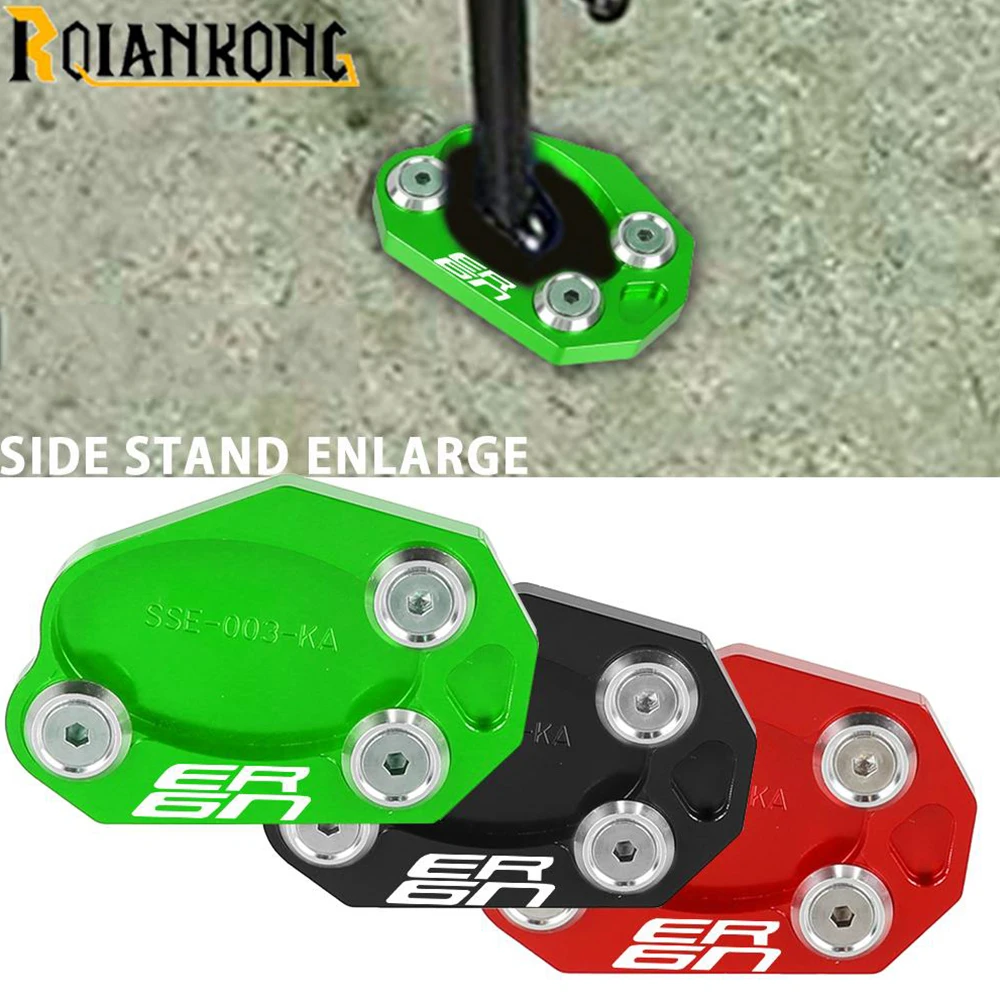 

For Kawasaki ER-6N ER-6F EX-6 ER6N ER6F EX6 Motorcycle Side Stand Enlarger Sled Sidestand Kickstand Foot Pad 2014-2017 2016 2015
