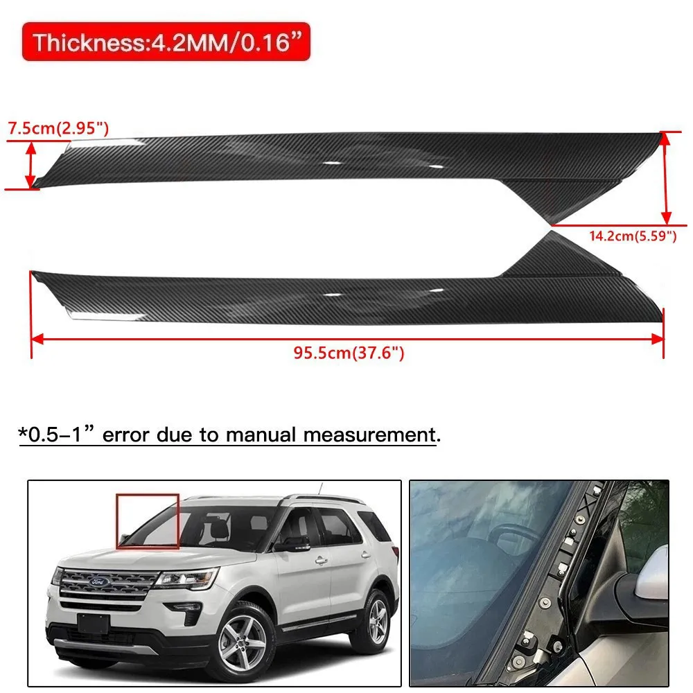 Car Accessories 2PCS Windshield Pillar Trim Panel For Ford Explorer 2011 -