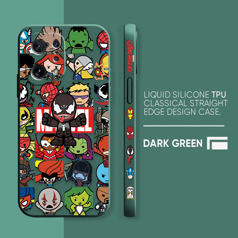 thumbnail image 1 of Case For OPPO FIND X6 X3 REALME X7 X50 RENO 2 4Z 4 6 Lite 5Z 5F 4G 5G PRO Liquid Silicone Case Marvel Cartoon Venom Deadpool, 1 of 5