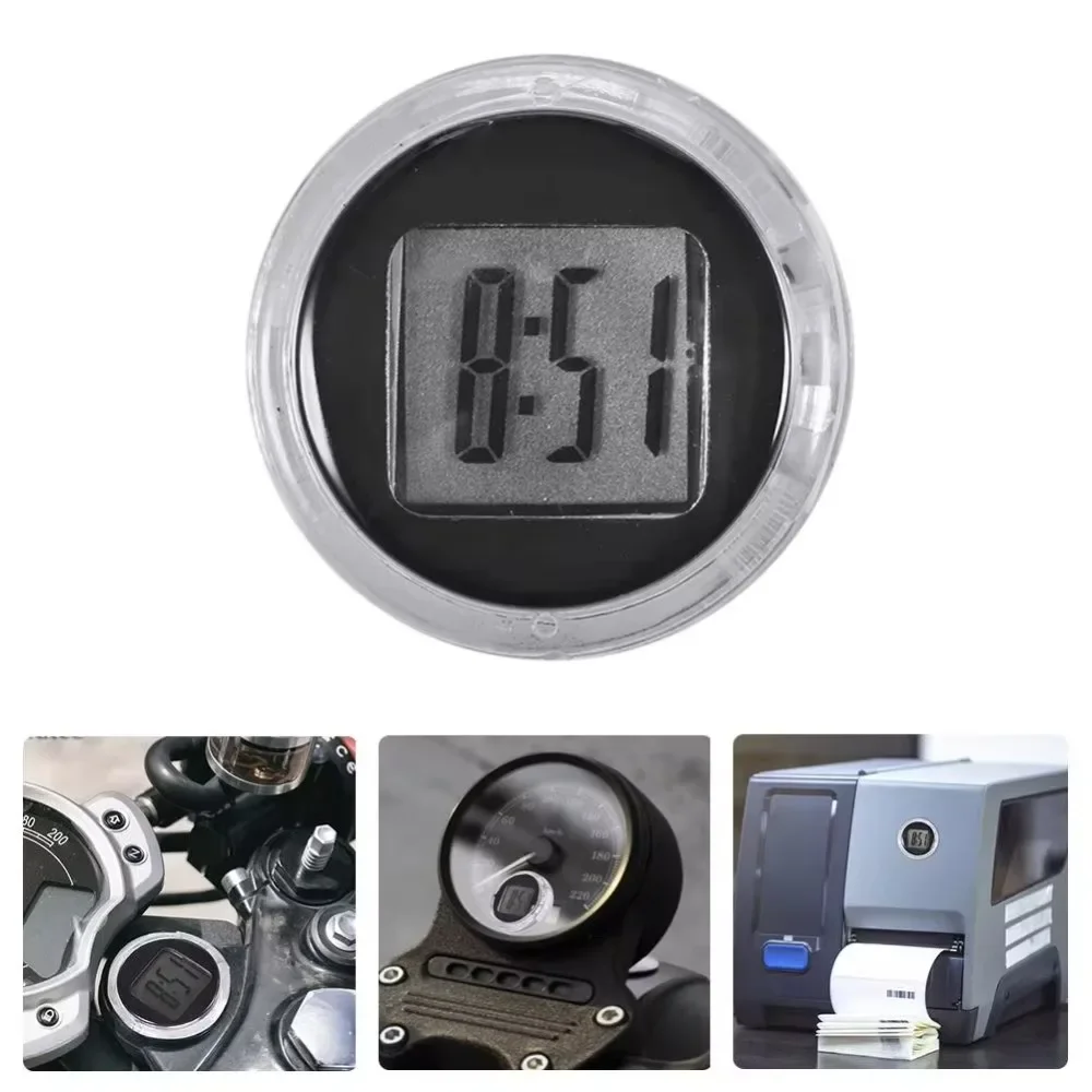 Universal Waterproof Mini Motorcycle Bike Digital Display Clock Office Decor Automobiles Car Interior Accessories digital display clock