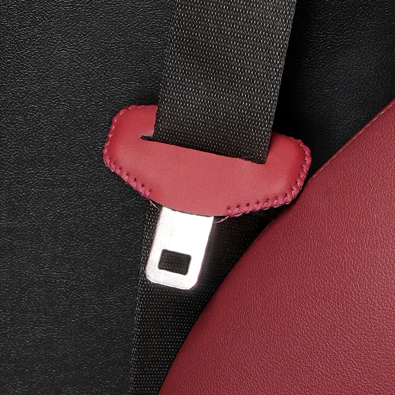 Per Porsche Cayenne Macan Panamera Car Seat Belt Buckle Clip Protector Pu Leather Anti-Scratch Interior Cover Accessori Di Sicurezza