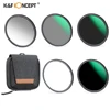 K&F Concept 5in1 Magnetic Camera Lens Filter Kit GND8+ND8+ND64+ND1000+Magnetic Adapter Ring 49-82mm Quick Swap System 1