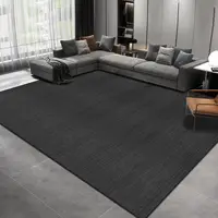 Solid Color Living Room Carpet Simple Rugs for Bedroom Decoration Maison Dirt Resistance Black Floor Mat Large Area Parlor Rug 1