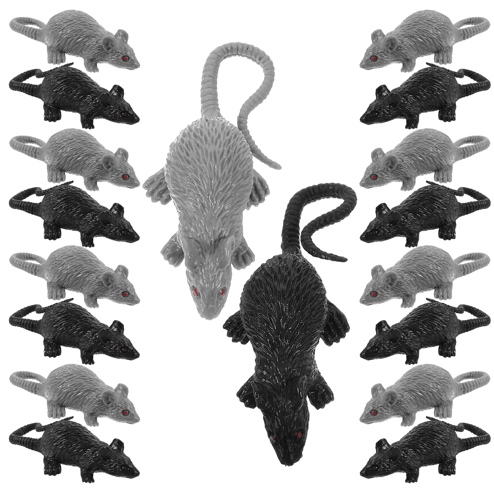 20 PCS Simulation Mouse Toys Fake Prank Halloween Scary Small Model