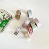 Korean Ins Retro Grid Decoration Adhesive Tape Planner Handbook DIY Scrapbooking Journal Collage Material Stickers 6