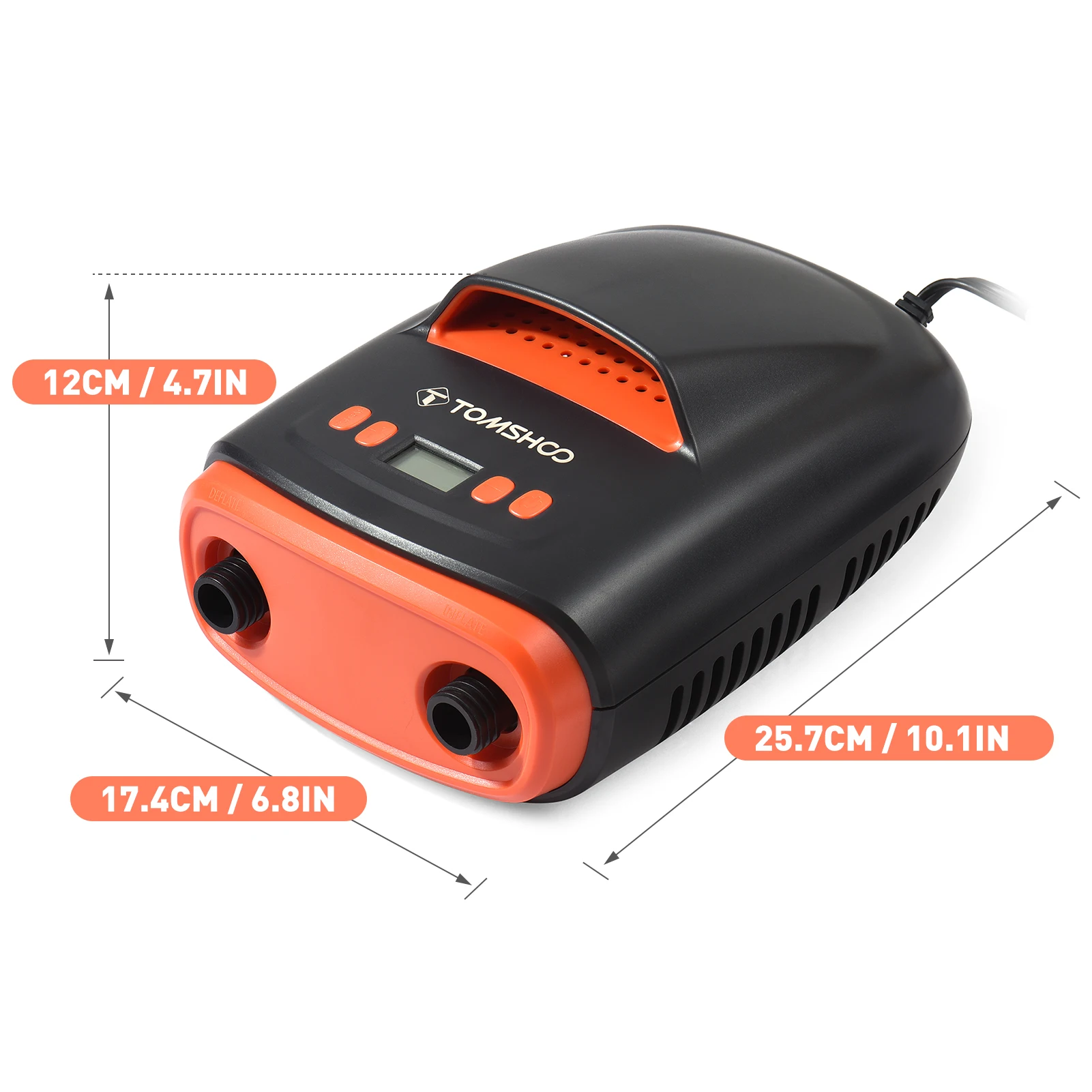 Tomshoo- SUP  , 110W, 12V, 22psi,    â, LCD ÷ , â SUP е 