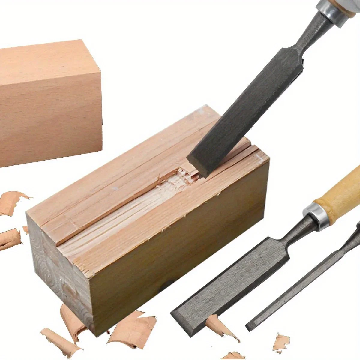 4 Stück 8//20mm bequemer Buche Griff Holz meißel mit Holzgriffen-ergonomische Holz schnitzwerk zeuge DIY Hilfswerk zeuge – Detail 5