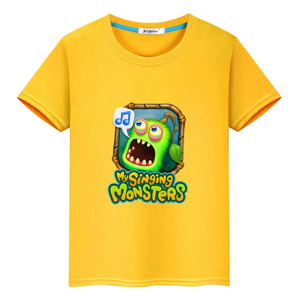 Game My Singing Monsters T-shirt Boys and Girls Children Cartoon Tee-shirt 100% Cotton Summer O-neck Tshirts Kawaii Graphic Tees
