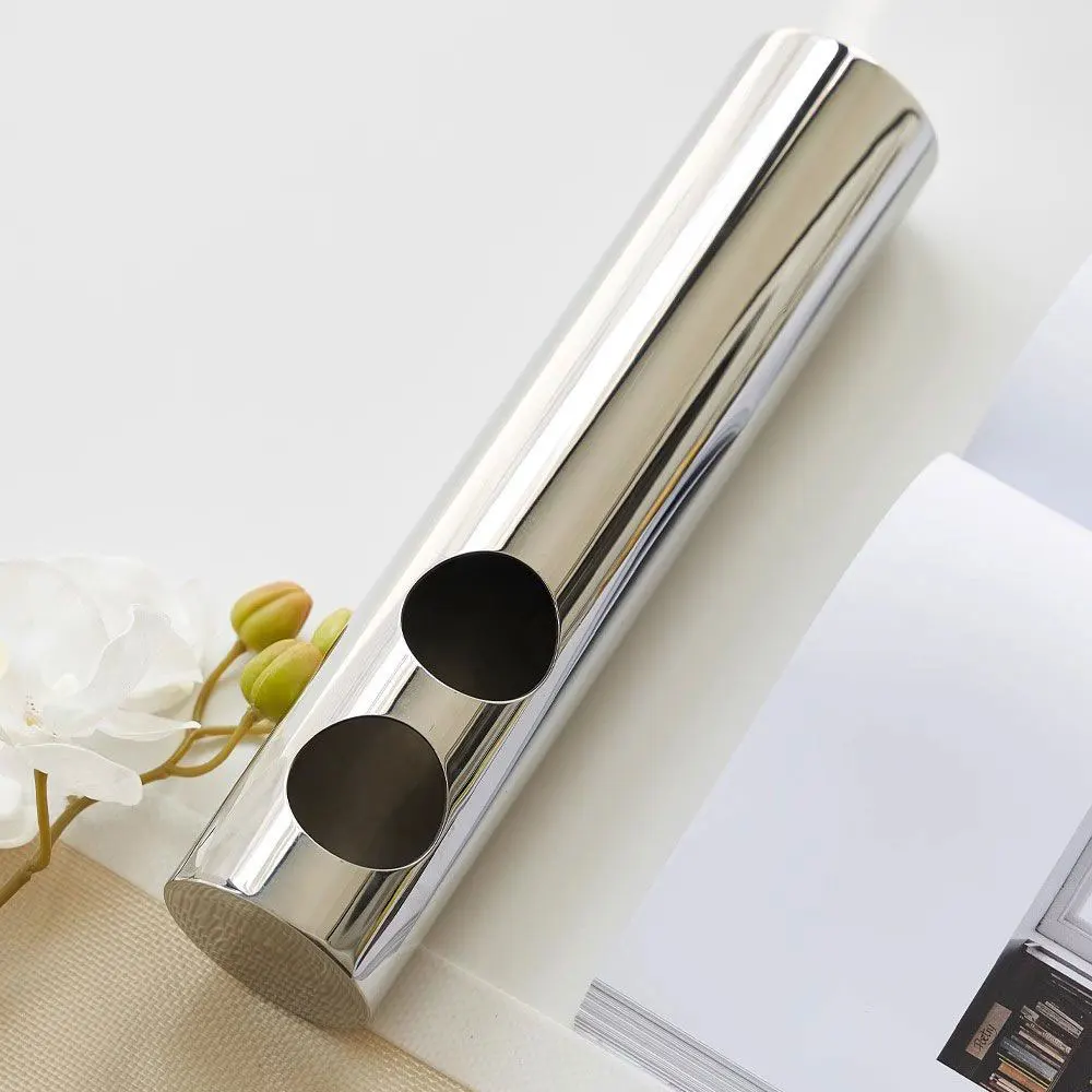 Flower Vase Decorative Centerpiece For Home or Wedding SUS304 Stainless Steel, 11.8" Tall (Silver) 5