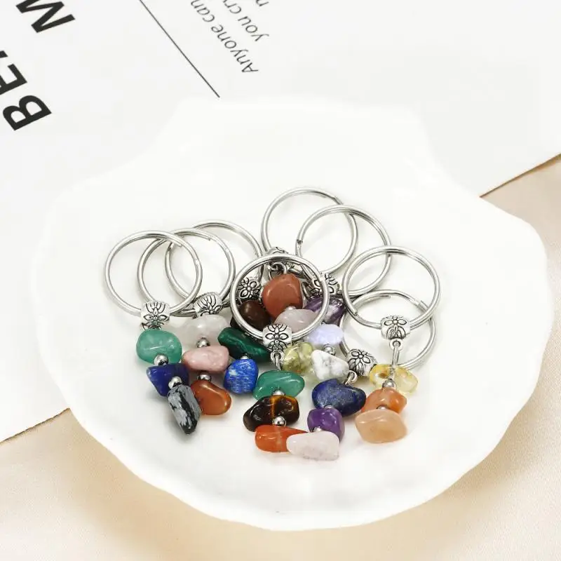 1-teiliger handgefertigter Schlüsselanhänger mit rotem Achat-Karten-Kombination, neuer Naturstein-Perlen-Schlüsselanhänger, Geschenke – Detail 5