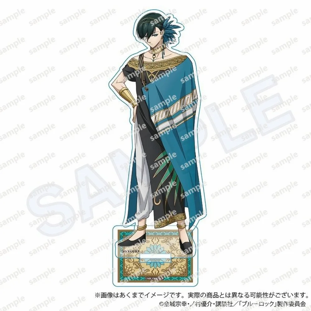 Moda anime de bloqueio azul acrílico com suporte de placa chigiri hyouma  isagi yoichi bachira meguru jogador de futebol standee conselho 15cm fim \  Moda Jóias /