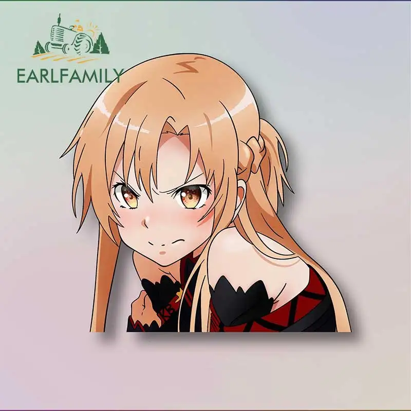 

EARLFAMILY 13 см x 12,5 см для Asuna, автомобильные наклейки, граффити, Виниловая наклейка для ноутбука, фургона, окон, водонепроницаемая наклейка