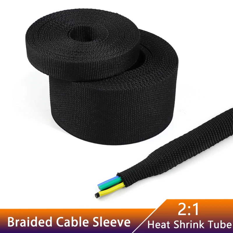 Manicotto Del Cavo Intrecciato Tubo Termoretraibile 6/8/10/12Mm Isolamento Ignifugo Pet Auto Line Organizer Wire Wrap Guaina Di Protezione