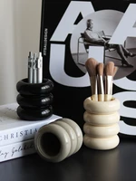 Epeiushome Nordic Ins Style Makeup Brush Storage Cartridge Brush Storage Box Resin Desktop Pen Storage Dressing Table 1