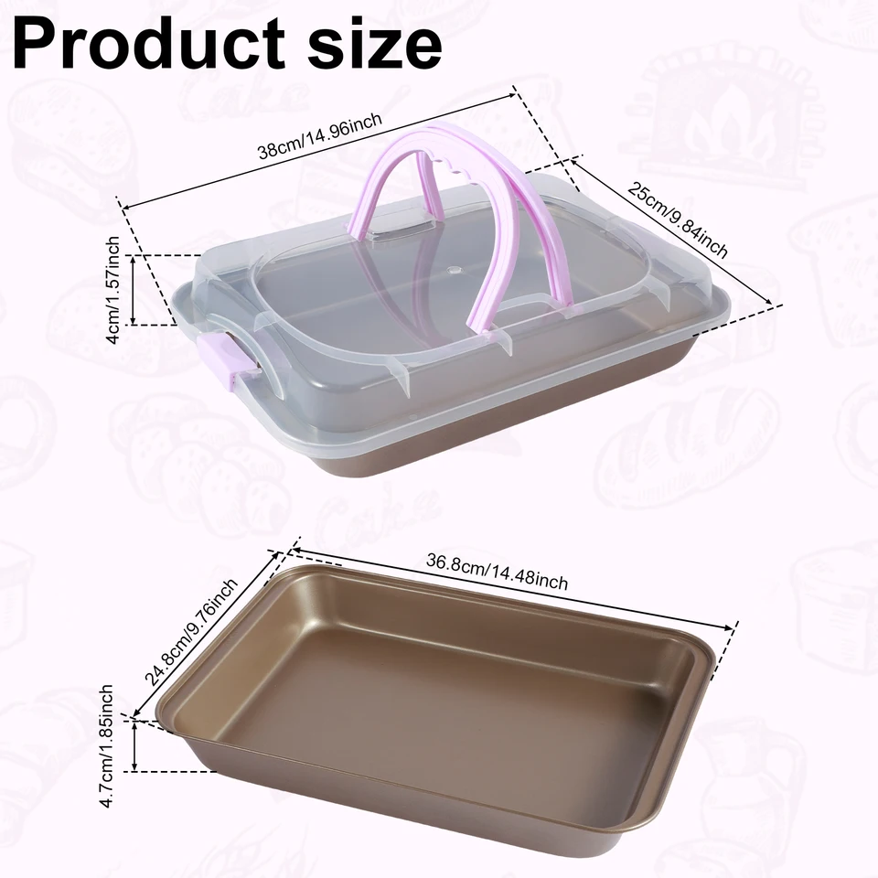 Rectangular Enamel Baking Tray Roasting Plate For Grilling Baking Food Storage Dishwasher Versatile Kitchen Tool