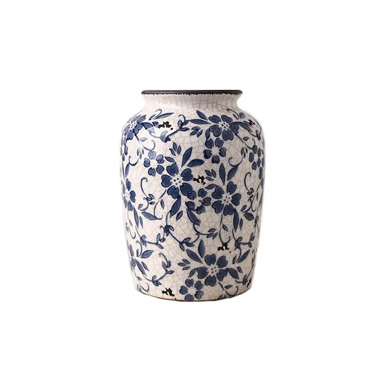 

Ceramic vase ceramic vase decoration vase freezer blue and white porcelain collection vase ceramic