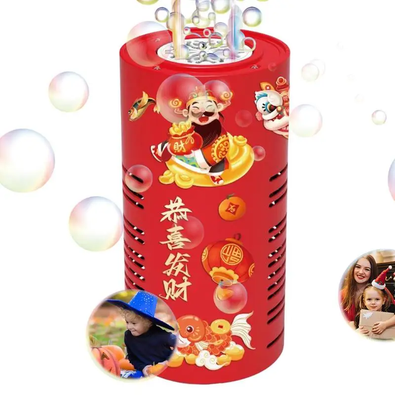 

Electric Bubble Blower Automatic Bubble Maker Toys God Of Wealth Pattern Automatic Bubble Maker Toy New Year Bubble Maker