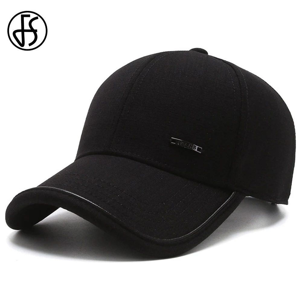FS 2022 Autumn Black Mature Baseball Caps For Men High Quality Cotton