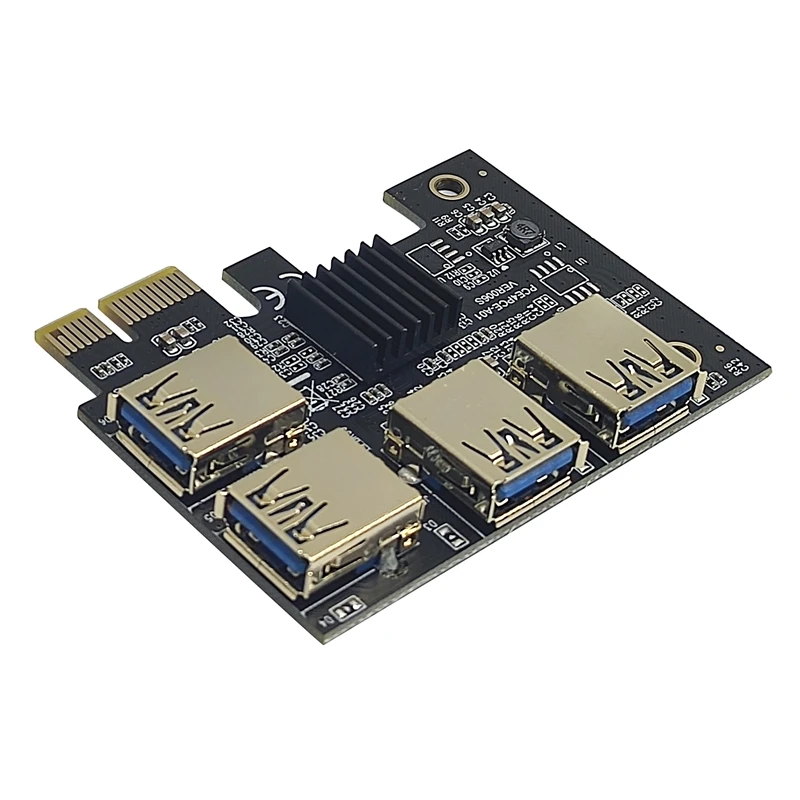 

PCI-E Райзер-карта Pcie 1 до 4 PCI-Express, внешняя PCI-E 1X до 4 USB, графическая плата расширения для майнинга биткоинов
