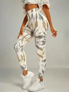 Tie Dye Yoga Pants Gym Leggings Women Seamless High Waist Push Up Sport Tights Scrunch Butt Fitness Workout Leggings 1