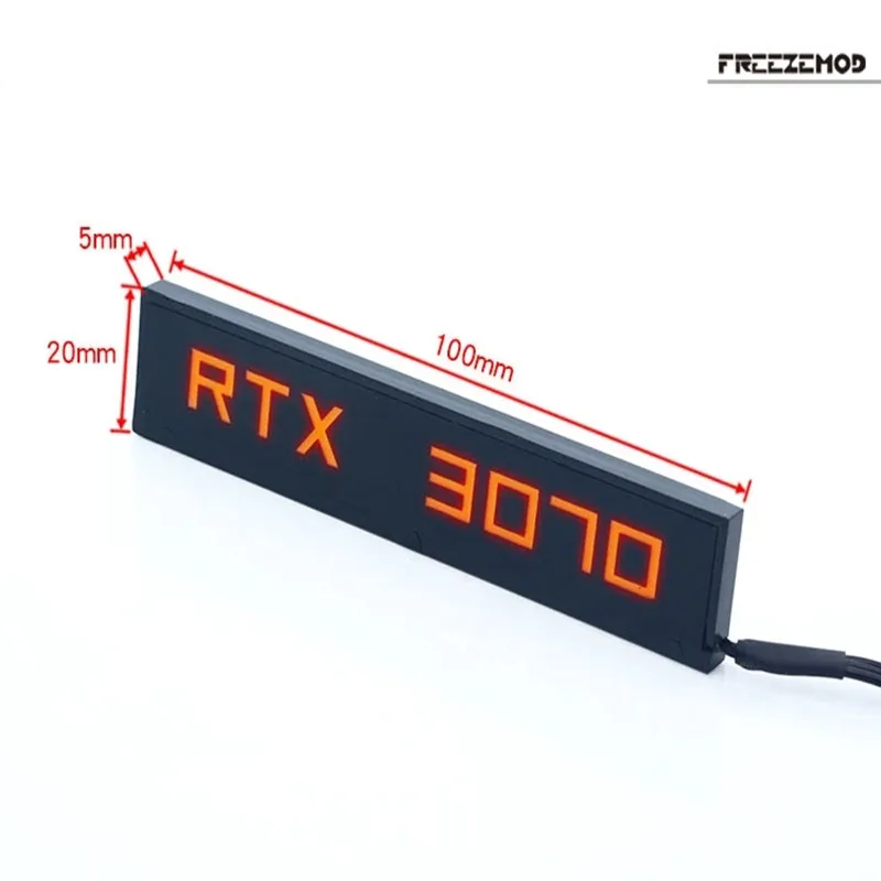 Painel Lateral Rgb Vga Rtx 3070 3080 3090 Placa Traseira de Iluminação Gpu Rog 5v 3pin Argb m b Aura Sync Diy Case do pc do - Imagem 4