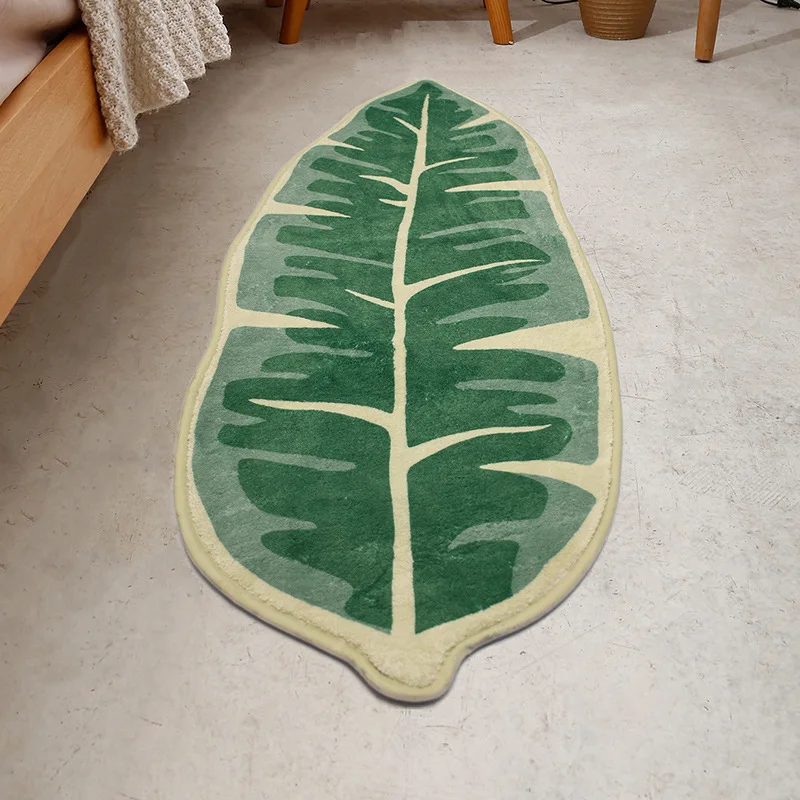 Inyahome-alfombra de baño de microfibra de lujo para puerta, tapete de terciopelo verde, antideslizante, suave, lavable a máquina