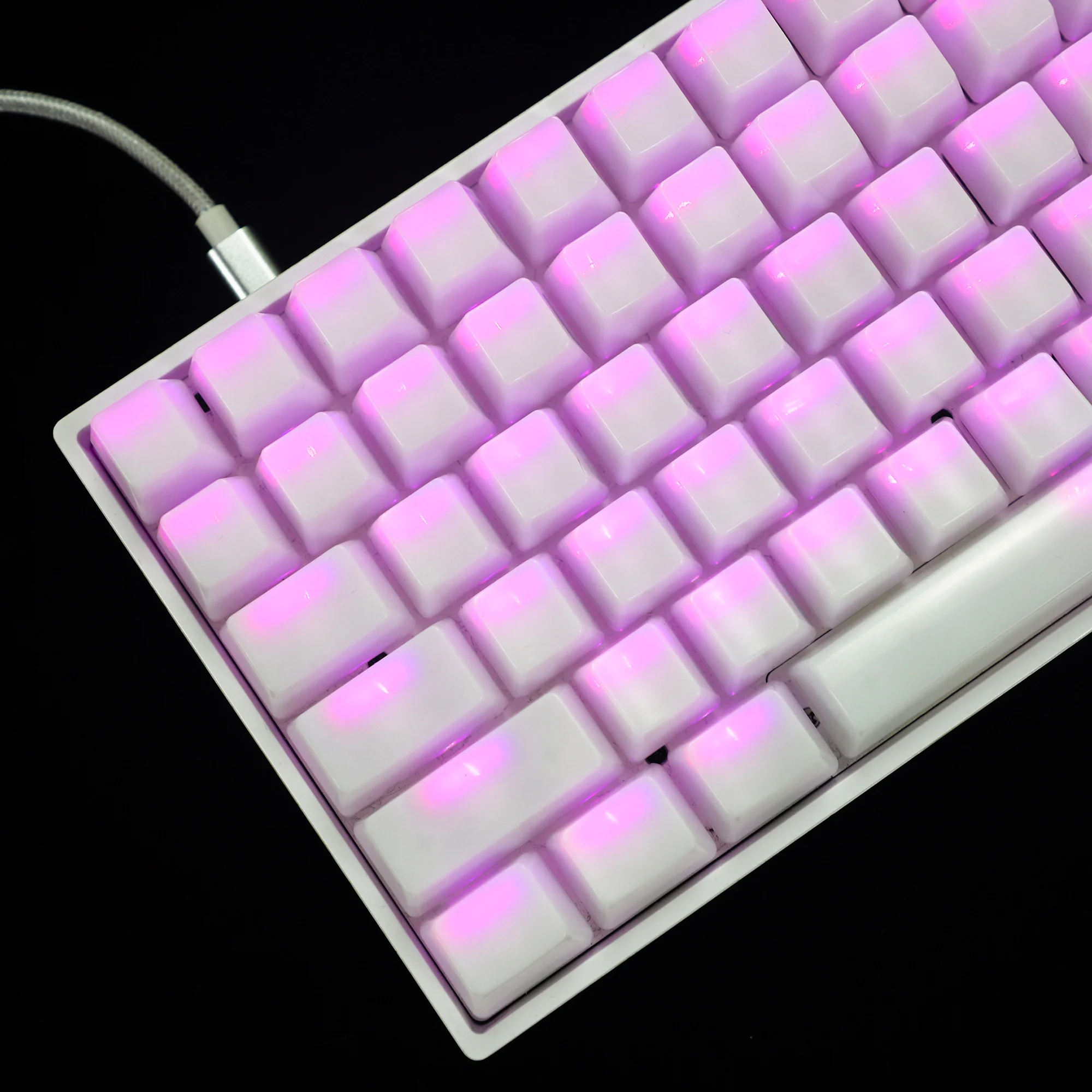 Brilho Branco do Perfil do Oem da Névoa do Leite Através de Keycap 120 Chaves Abs Ansi Iso 1.5 mm Teclado Mecânico do mx Rgb Gk61 96 84 68 108 87 - Imagem 6