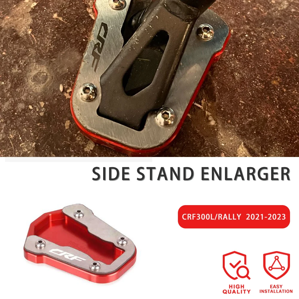 

2023 CRF300L Foot Side Stand Extension Kickstand Motorcycle Sidestand Plate Enlarge For Honda CRF 300 L Rally 2022 CRF300 300L