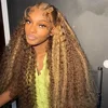 30 32 Inch Highlight Ombre Lace Frontal Wig Curly Human Hair Wigs 4/27 Colored 13x4 13X6 Deep Curly 4x4 5X5 Lace Closure Wigs 2