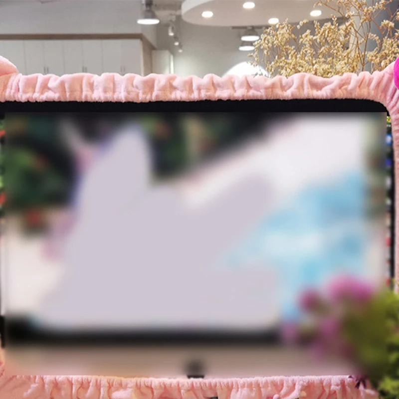 컴퓨터 모니터 커버, 모니터 먼지 커버, 컴퓨터 장식 먼지 커버