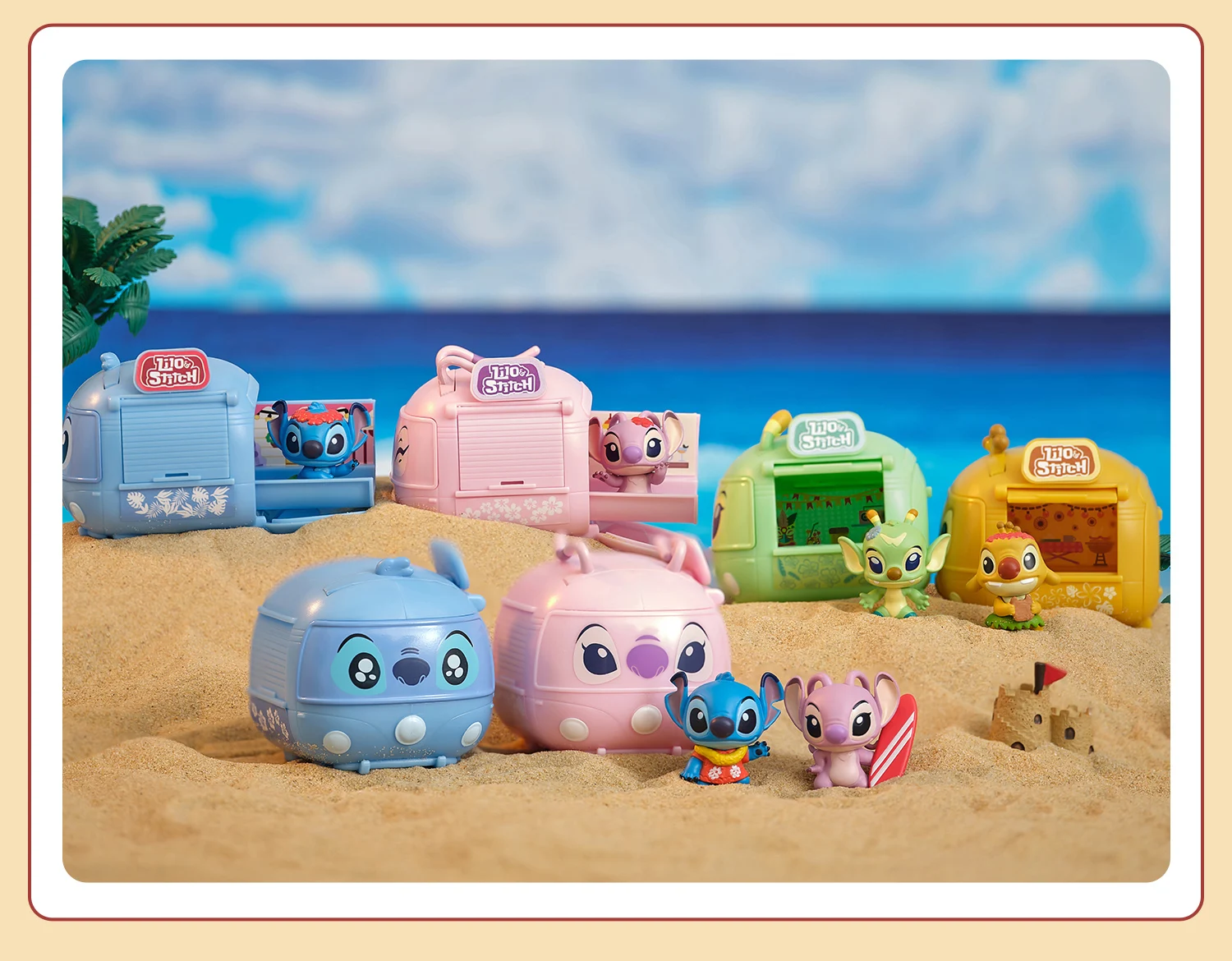 

Disney Stitch Touring Motor Home Series аниме женская модель милая Аниме Фигурка Коллекционная детская игрушка подарок