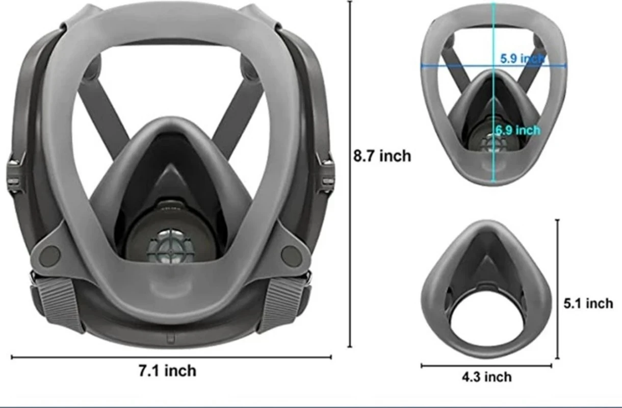 Gas Mask Acid/Organic/Ammonia 6800 Full Face Mask Respirator Paint Chemical Pesticide Laboratory Anti-dust Multifunction Filters